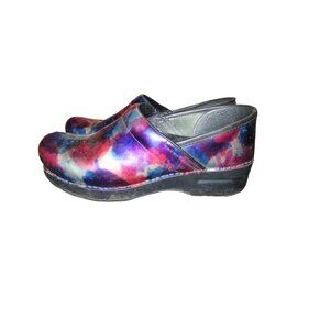 Dansko Tie Dye Multicolored Chunky Mule Clog Comfort Plus Footbed Antifatigue